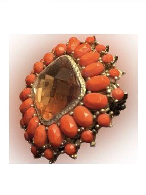 🌼🧡 Orange Blossom: Flower Ring with a Stretchy Twist – Embrace Nature's Beauty